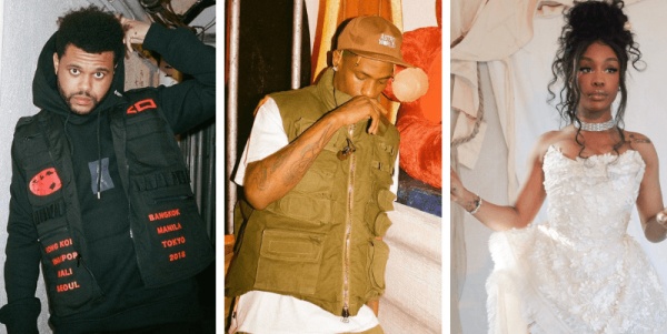 Photo-montage avec the week-end, travis, SZA.