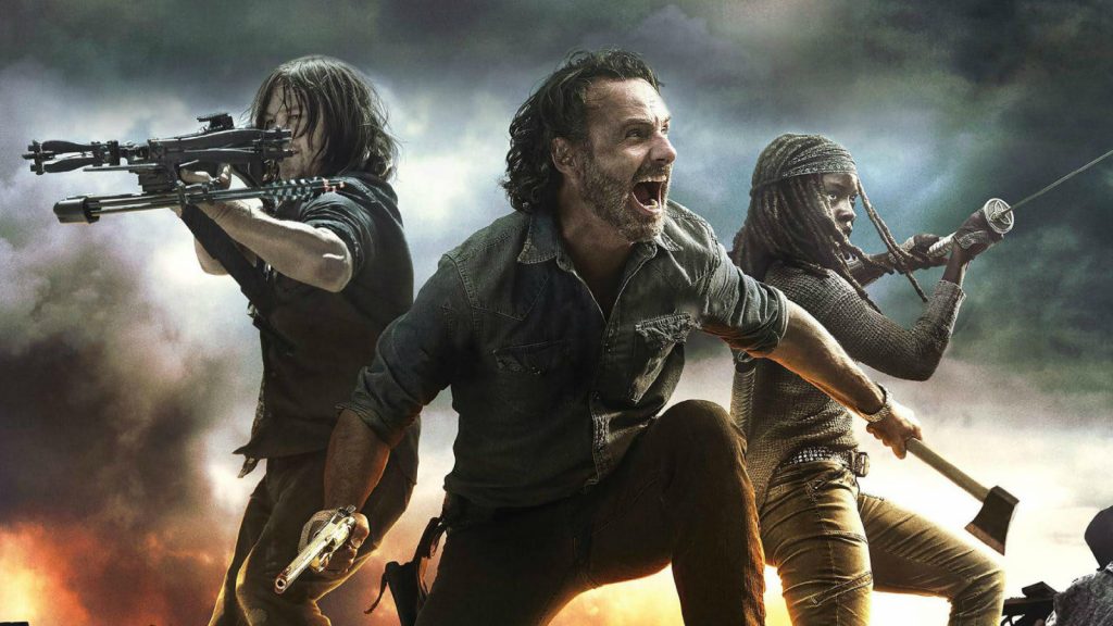 Les trois personnages de the Walking Dead.