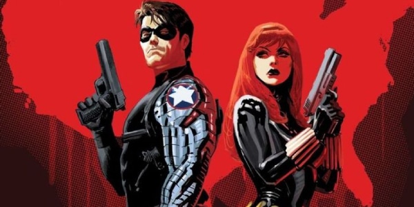 Black widow dos à Captain America.