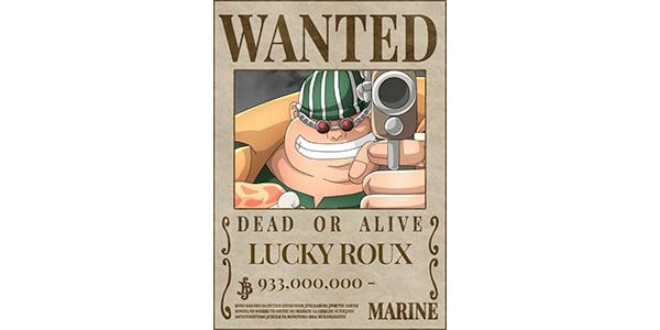 Avis de recherche de Lucky Roux des pirates de Shanks le Roux.