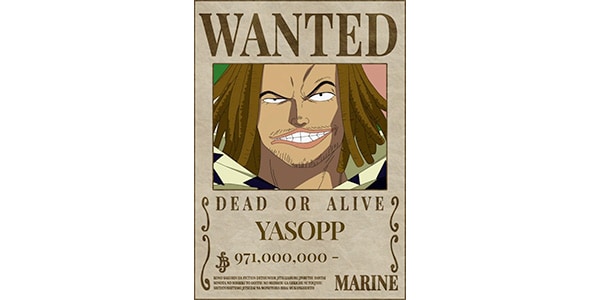 Avis de recherche de Yasopp, l'un des pirates du Roux.